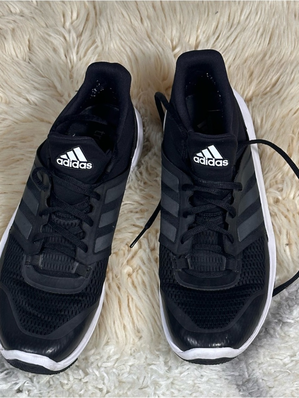 adidas Black and White Men's Athletic Running Shoes